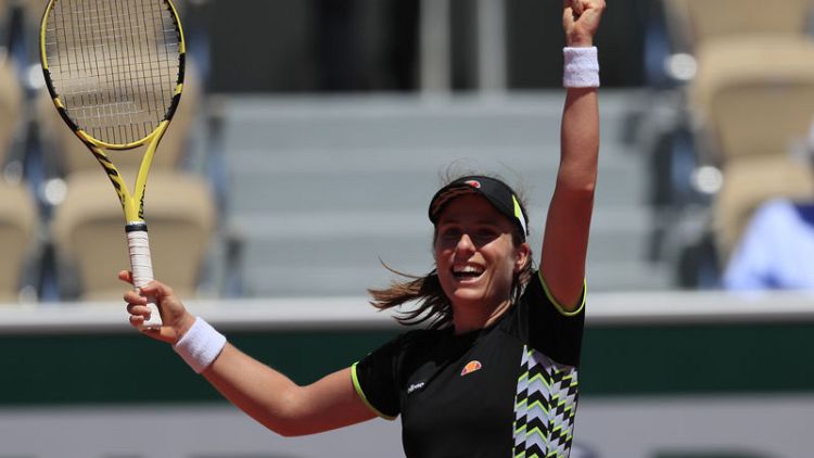 Konta first British woman into French Open quarters since 1983