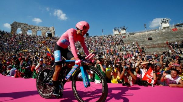 L'Equatorien Richard Carapaz remporte le Tour d'Italie le 2 juin 2019 L'Equatorien Richard Carapaz remporte le Tour d'Italie le 2 juin 2019