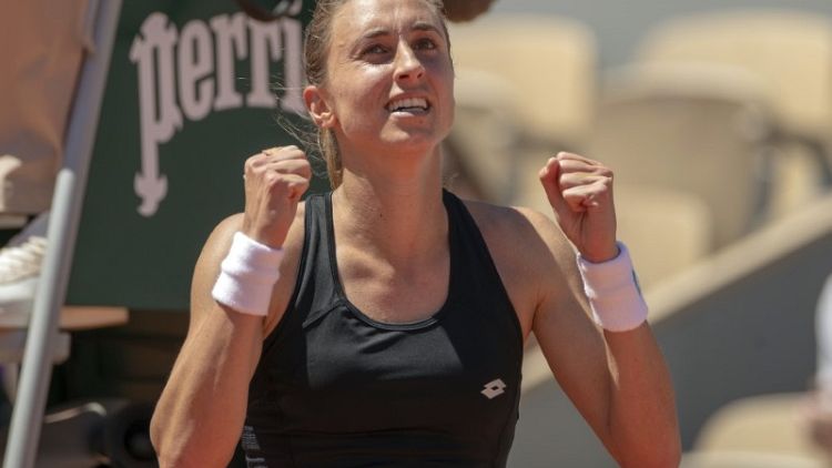 Martic overcomes her own demons to reach French Open quarter-finals