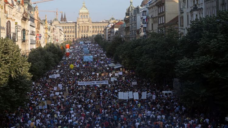 Czech protesters gather to demand PM Babis's fall