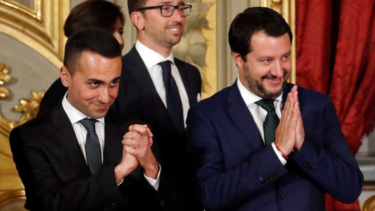 Italy's Salvini and Di Maio say government to go on, seek dialogue with EU