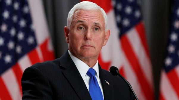 Le vice-président américain Mike Pence le 30 mai 2019 à Ottawa au Canada Le vice-président américain Mike Pence le 30 mai 2019 à Ottawa au Canada