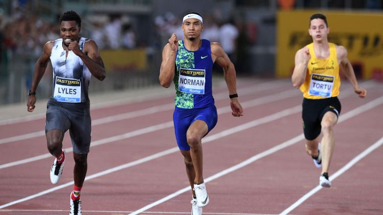 Norman stuns Lyles in Rome to triumph in 200m