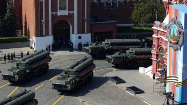 Des batteries de missiles russes S-400, le 7 mai 2019 à Moscou