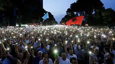 Opposition rallies again to get Albanian PM to quit Opposition rallies again to get Albanian PM to quit