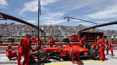 Ferrari Vettel comanda a metà Gp Canada Ferrari Vettel comanda a metà Gp Canada