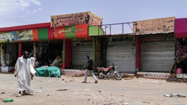 Certains magasins étaient fermés à Khartoum lors de la troisième journée de désobéissance civile, le 11 juin 2019 Certains magasins étaient fermés à Khartoum lors de la troisième journée de désobéissance civile, le 11 juin 2019