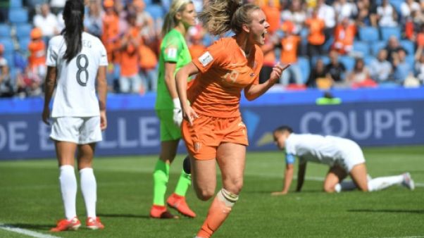 Jill Roord explose de joie en offrant la victoire aux Pays-Bas contre les Néo-Zélandaises en toute fin de match au Havre, le 11 juin 2019 Jill Roord explose de joie en offrant la victoire aux Pays-Bas contre les Néo-Zélandaises en toute fin de match au Havre, le 11 juin 2019