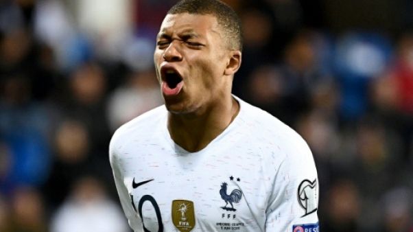 L'attaquant de la France Kylian Mbappé buteur lors de la victoire à Andorre 4-0 le 11 juin 2019 L'attaquant de la France Kylian Mbappé buteur lors de la victoire à Andorre 4-0 le 11 juin 2019
