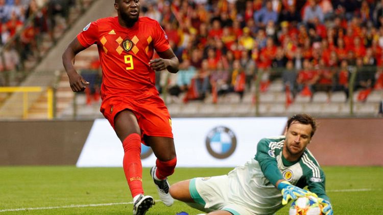 Lukaku double helps Belgium beat Scotland 3-0 in Euro 2020 qualifying