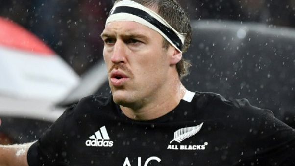 Le 2e ligne néo-zélandais Brodie Retallick avant un match d'automne face à l'Angleterre, à Twickenham, le 10 novembre 2018 Le 2e ligne néo-zélandais Brodie Retallick avant un match d'automne face à l'Angleterre, à Twickenham, le 10 novembre 2018