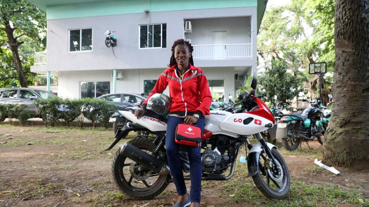Motorbike taxi firms rev up for race into West Africa