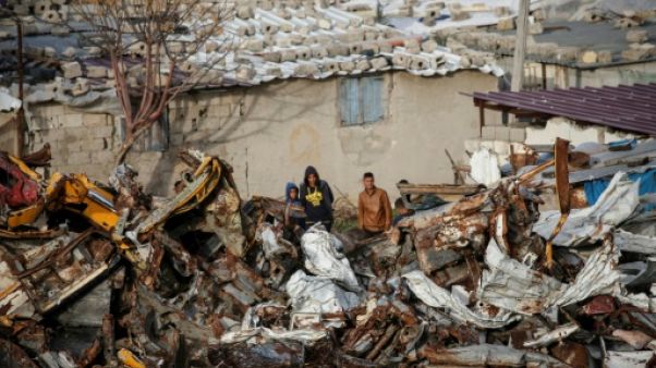 Une vue du camp de réfugiés de Khan Younès, dans le sud de la bande de Gaza, le 26 février 2019 Une vue du camp de réfugiés de Khan Younès, dans le sud de la bande de Gaza, le 26 février 2019
