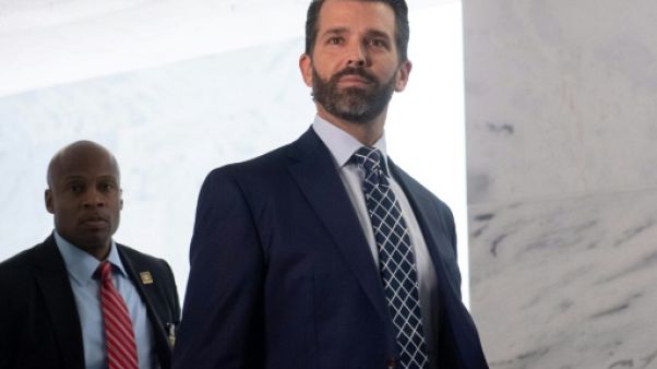 Donald Trump Junior quitte une audition à huis clos au Sénat américain le 12 juin 2019 Donald Trump Junior quitte une audition à huis clos au Sénat américain le 12 juin 2019