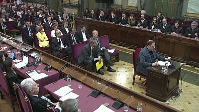 Catalan leaders deny violence, call for dialogue as trial nears end Catalan leaders deny violence, call for dialogue as trial nears end