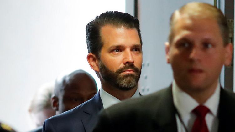 Trump Jr. arrives for questioning by Senate Intelligence Committee on Russian links
