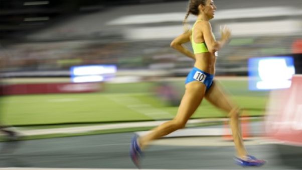 L'Américaine Gabriele Grunewald aux Championnats des Etats-Unis d'athlétisme à l'air libre, le 22 juin 2017 à Sacramento L'Américaine Gabriele Grunewald aux Championnats des Etats-Unis d'athlétisme à l'air libre, le 22 juin 2017 à Sacramento