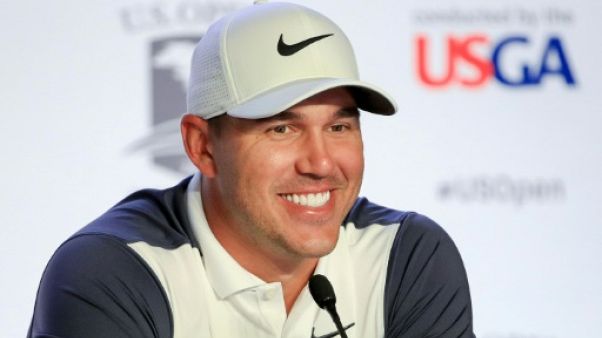 L'Américain Brooks Koepka en conférence de prese, à Pebble Beach, le 11 juin 2019 L'Américain Brooks Koepka en conférence de prese, à Pebble Beach, le 11 juin 2019