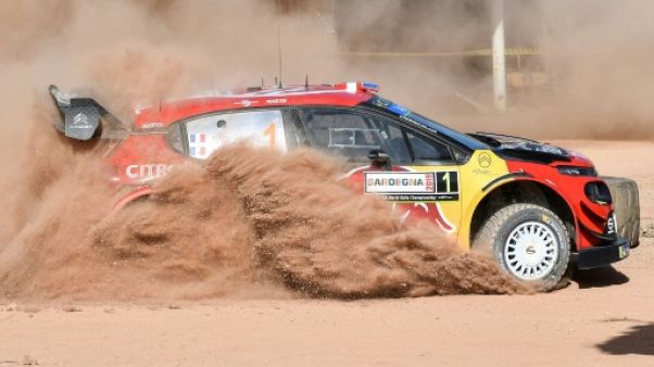 Le Français Sébastien Ogier (Citroën) lors de la super-spéciale d'ouverture du Rallye de Sardaigne, le 13 juin 2019 à Olmedo Le Français Sébastien Ogier (Citroën) lors de la super-spéciale d'ouverture du Rallye de Sardaigne, le 13 juin 2019 à Olmedo