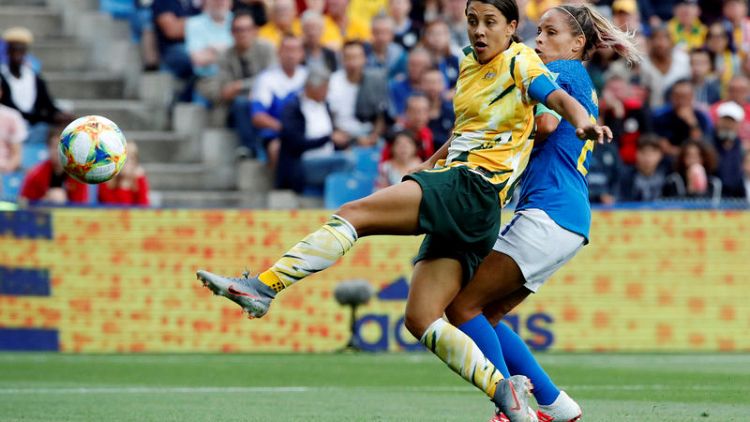 Australia fight back to beat Brazil as Marta scores landmark goal