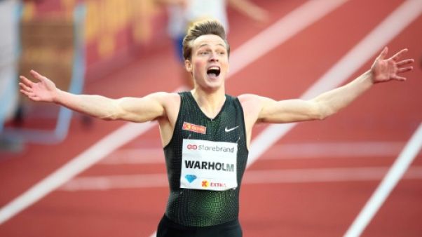 Le Norvégien Karsten Warholm bat le record d'Europe du 400 m haies lors de la réunion de Ligue de diamant d'Oslo, le 13 juin 2019 Le Norvégien Karsten Warholm bat le record d'Europe du 400 m haies lors de la réunion de Ligue de diamant d'Oslo, le 13 juin 2019