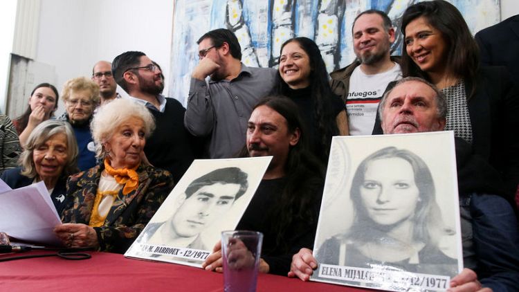 Argentina rights organisation identifies son of disappeared dissidents