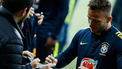 Brazil's Arthur out of starting lineup for Copa opener Brazil's Arthur out of starting lineup for Copa opener