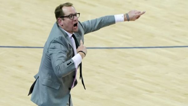 Nick Nurse, l'entraîneur des Toronto Raptors durant le match 6 de la finale NBA face aux Golden State Warriors, à Oakland, le 13 juin 2019 Nick Nurse, l'entraîneur des Toronto Raptors durant le match 6 de la finale NBA face aux Golden State Warriors, à Oakland, le 13 juin 2019