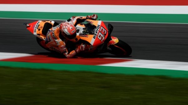 L'Espagnol Marc Marquez lors des essais libres 3 du GP du Mugello, à Scarperia e San Piero, le 1er juin 2019 L'Espagnol Marc Marquez lors des essais libres 3 du GP du Mugello, à Scarperia e San Piero, le 1er juin 2019