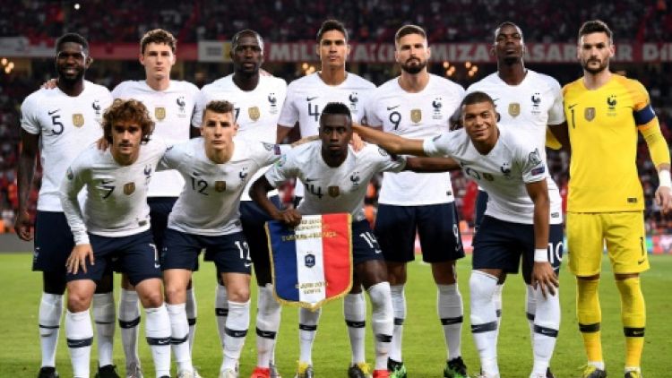 L'équipe de France avant le match de qualification à l'Euro 2020 contre la Turquie, à Konya, le 8 juin 2019
