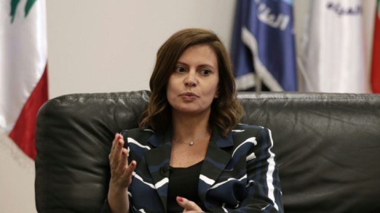 La ministre libanaise de l'Energie Nada Boustani lors d'un entretien avec l'AFP le 12 juin 2019 à Beyrouth