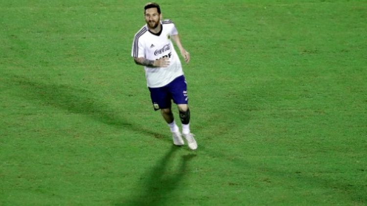 L'attaquant argentin Lionel Messi à l'entraînement à Salvador, dans l'Etat de Bahia au Brésil, le 11 juin 2019