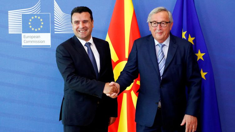 Macedonia on track for EU accession talks but not Albania -diplomats