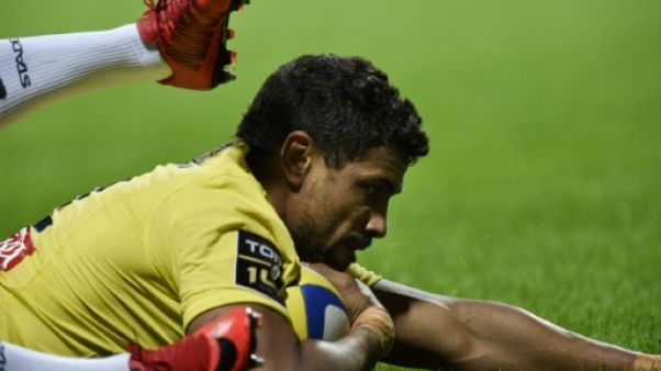 Le joueur de Clermont Weslay Fofana inscrit un essai lors de lar éception de Toulon en Top 14 le 5 mai 2018 Le joueur de Clermont Weslay Fofana inscrit un essai lors de lar éception de Toulon en Top 14 le 5 mai 2018