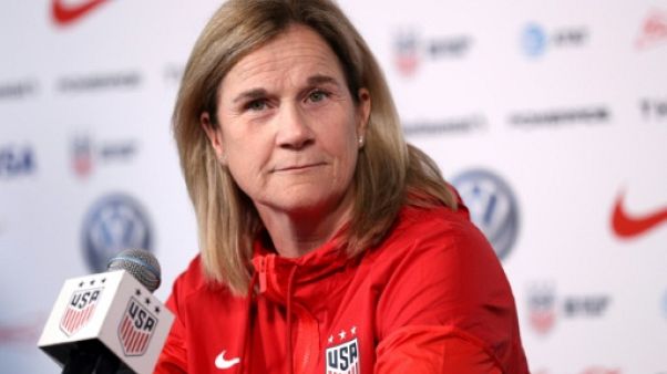 La sélectionneuse des Etats-Unis, Jill Ellis, en conférence de presse à New York, le 24 mai 2019 La sélectionneuse des Etats-Unis, Jill Ellis, en conférence de presse à New York, le 24 mai 2019
