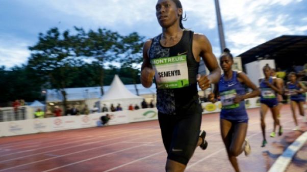 La Sud-Africaine Caster Semenya lors du 2000 m du meeting de Montreuil, le 11 juin 2019 La Sud-Africaine Caster Semenya lors du 2000 m du meeting de Montreuil, le 11 juin 2019