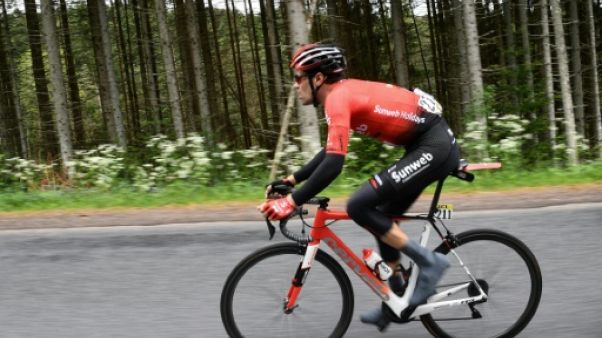 Le Néerlandais Tom Dumoulin lors de la 2e étape du Critérium du Dauphinée, entre Mauriac et Craponne-sur-Arzon, le 10 juin 2019 Le Néerlandais Tom Dumoulin lors de la 2e étape du Critérium du Dauphinée, entre Mauriac et Craponne-sur-Arzon, le 10 juin 2019