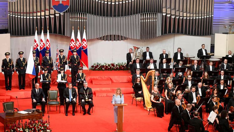 Anti-graft crusader sworn in as Slovakia's first female president