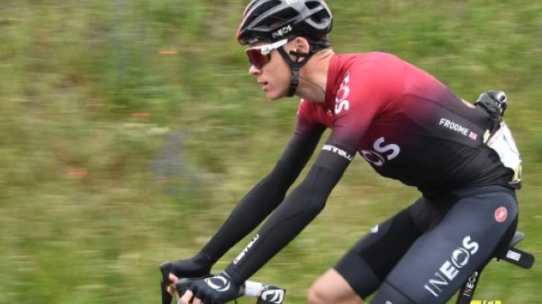 Le Britannique Christopher Froome lors de la 3e étape du Dauphiné le 11 juin 2019 Le Britannique Christopher Froome lors de la 3e étape du Dauphiné le 11 juin 2019