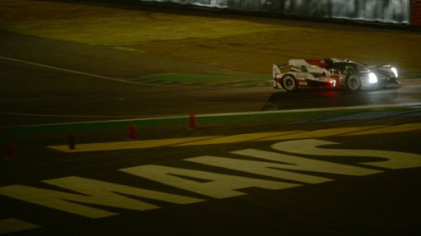 Le Japonais Kamui Kobayashi dans la Toyoto TS050 Hybrid LMP1 N°7 lors des 24 Heures du Mans, le 16 juin 2019 Le Japonais Kamui Kobayashi dans la Toyoto TS050 Hybrid LMP1 N°7 lors des 24 Heures du Mans, le 16 juin 2019