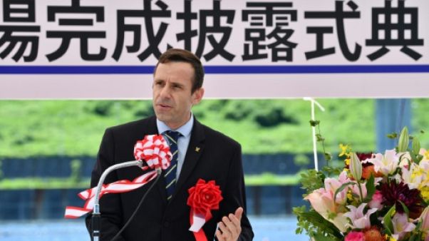 Jean-Christophe Rolland, président de la Fédération internationale des sociétés d'aviron (Fisa), à Tokyo, le 16 juin 2019 Jean-Christophe Rolland, président de la Fédération internationale des sociétés d'aviron (Fisa), à Tokyo, le 16 juin 2019