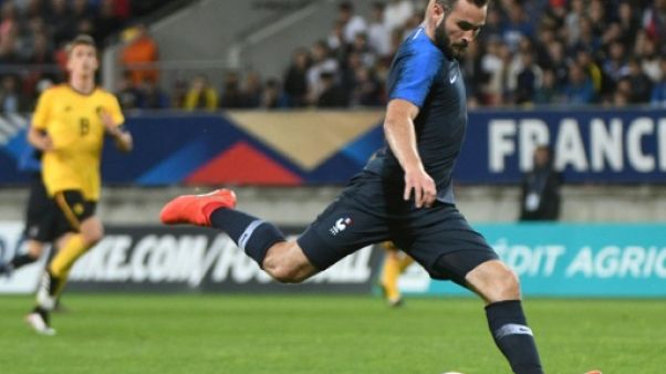 Le milieu français Lucas Tousart lors d'un match amical des moins de 21 ans face à la Belgique, au Mans, le 3 juin 2019 Le milieu français Lucas Tousart lors d'un match amical des moins de 21 ans face à la Belgique, au Mans, le 3 juin 2019