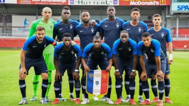 L'équipe de France Espoirs avant un match amical face à l'Austriche, à Hartberg en Autriche, le 11 juin 2019 L'équipe de France Espoirs avant un match amical face à l'Austriche, à Hartberg en Autriche, le 11 juin 2019