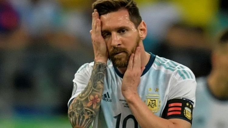 Le joueur de l'Argentine Lionel Messi lors de la défaite face à la Colombie 2-0 à Salvador en Copa America le 15 juin 2019