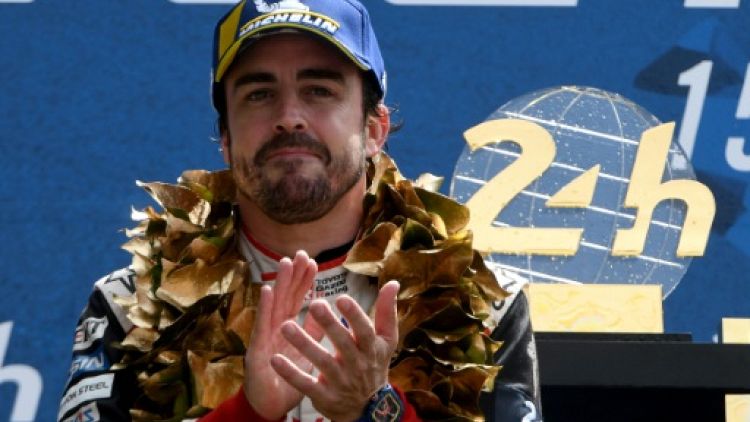 L'Espagnol Fernandon Alonso vainqueur des 24 Heures du Mans le 16 juin 2019