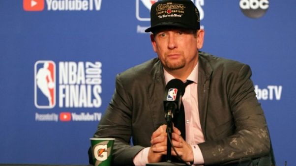 L'entraîneur de Toronto Nick Nurse en conférence de presse à Oakland le 13 juin 2019 L'entraîneur de Toronto Nick Nurse en conférence de presse à Oakland le 13 juin 2019
