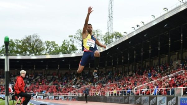 Le Cubain Juan Miguel Echevarria à Stockholm en Ligue de Diamant le 30 mai 2019 Le Cubain Juan Miguel Echevarria à Stockholm en Ligue de Diamant le 30 mai 2019