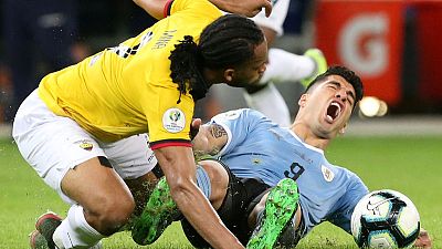 Uruguay crush 10-man Ecuador 4-0 in Group C opener Uruguay crush 10-man Ecuador 4-0 in Group C opener