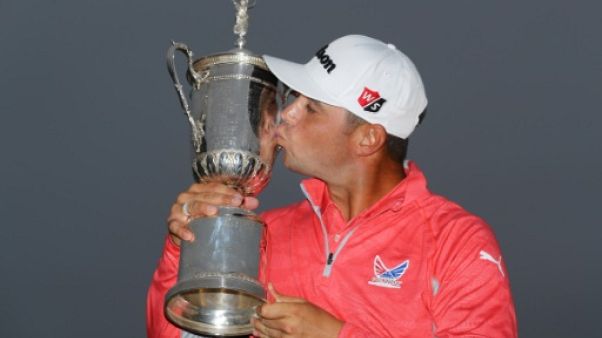 L'Américain Gary Woodland, vainqueur de l'US Open, à Pebble Beach (Californie) le 16 juin 2019 L'Américain Gary Woodland, vainqueur de l'US Open, à Pebble Beach (Californie) le 16 juin 2019