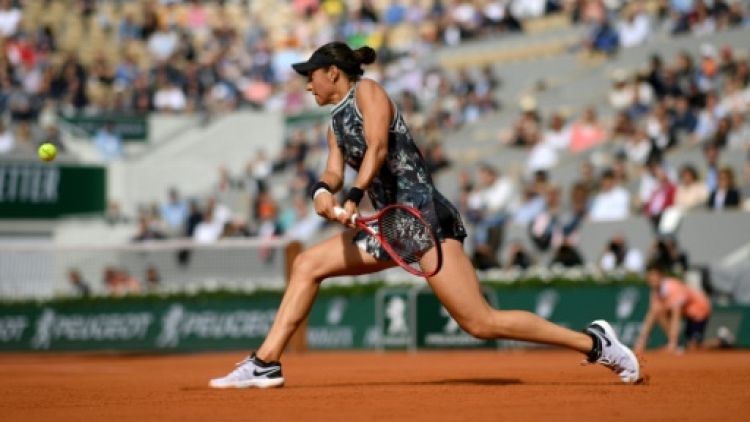 Caroline Garcia face à la Russe Anna Blinkova lors du 2e tour de Roland-Garros, le 30 mai 2019 